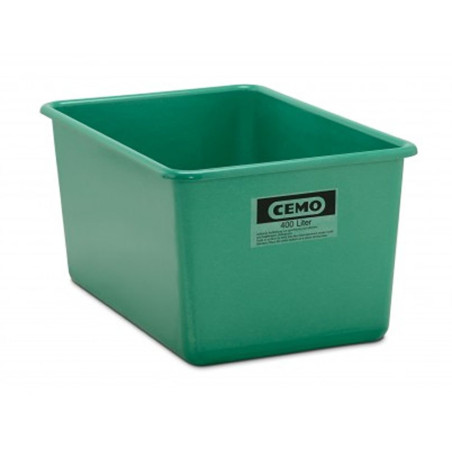 Contenedor GRP rectangular 400 litros modelo estándar verde